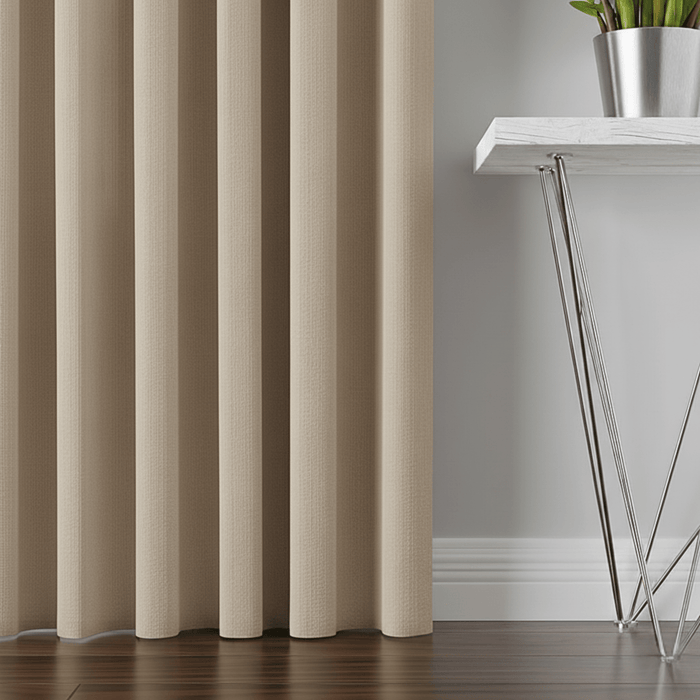 ARUBA – Lysdæmpende wavegardin, Mørk Beige – wavegardin