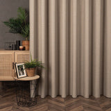 CYRUS - Lysdæmpende wavegardin, Mørk beige - EasyGardin
