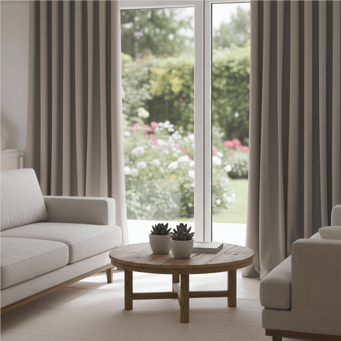 NOVA - Wave Mørklægningsgardin, Lys beige – mørklægningsgardin